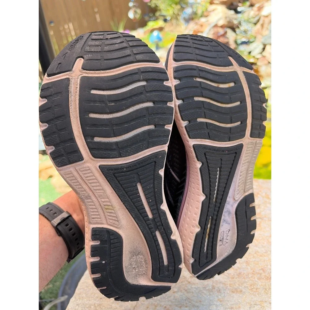 Brooks Glycerin GTS 19 Womens Running Shoes Black Pink 1203441B074 Size 8